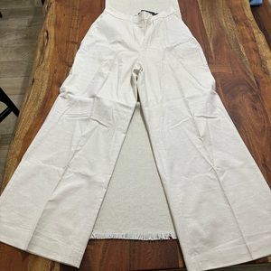 Express linen wide leg super high rise pants